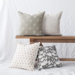 Decorative Boho Throw Pillow Covers - Durable Quality & Machine Washable - 100% Cotton - Fleur Design - 4 Pack