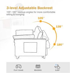Sleeper Sofa Bed, 3-in-1 Velvet Pull Out Couch with Armrests, Storage Pockets and 2 Pillows, Adjustable Backrest, Sofa Bed Couch for Living Room, Bedroom(Black)