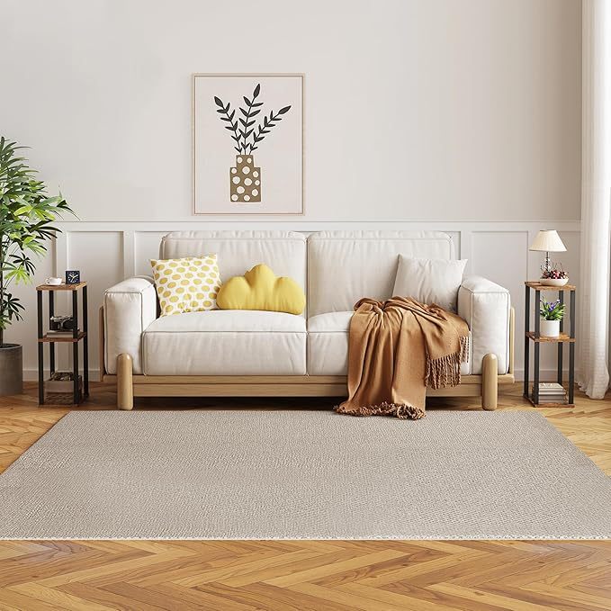Small Side Table, Narrow End Table, Bedside Table, Couch Side Table with Wheels for Living Room or Bedroom, Brown TB01BB061