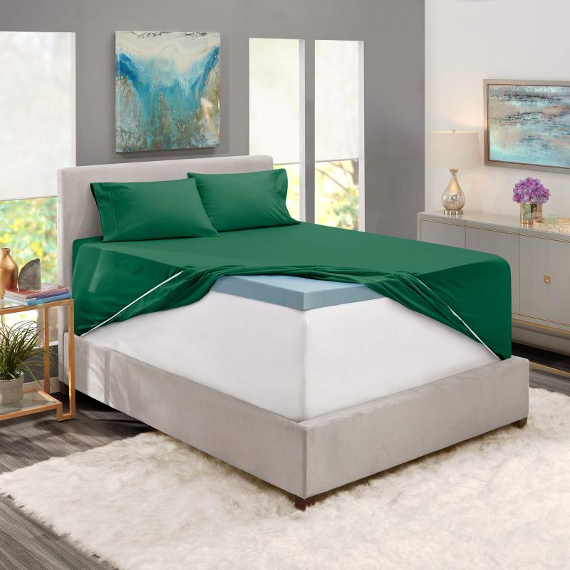 1Extra Deep Pocket King Size Sheets Sets - Fits Mattress 18-24 Inches Deep - Extra Deep Pocket Sheets - 6 Piece King Size Sheets - King Sheets Deep Pocket - Grey Sheets