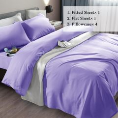 Bed Sheet Set Super Soft Microfiber 1800 Thread Count Luxury Egyptian Sheets Fit 18-24 Inch Deep Pocket Mattress Wrinkle-6 Piece (Dark Grey, Queen)