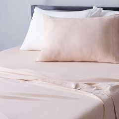 Cotton Jersey 4-Piece Bed Sheet Set, Queen, White, Solid