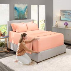 1Extra Deep Pocket King Size Sheets Sets - Fits Mattress 18-24 Inches Deep - Extra Deep Pocket Sheets - 6 Piece King Size Sheets - King Sheets Deep Pocket - Grey Sheets
