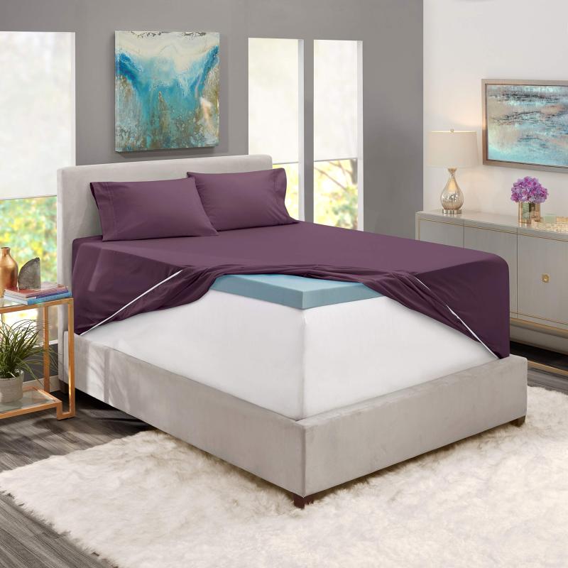 1Extra Deep Pocket King Size Sheets Sets - Fits Mattress 18-24 Inches Deep - Extra Deep Pocket Sheets - 6 Piece King Size Sheets - King Sheets Deep Pocket - Grey Sheets