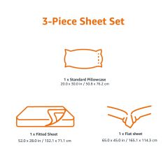 Cotton Jersey 4-Piece Bed Sheet Set, Queen, White, Solid