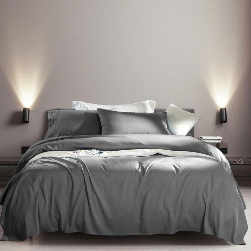 Bed Sheet Set Super Soft Microfiber 1800 Thread Count Luxury Egyptian Sheets Fit 18-24 Inch Deep Pocket Mattress Wrinkle-6 Piece (Dark Grey, Queen)