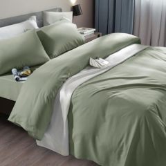 Bed Sheet Set Super Soft Microfiber 1800 Thread Count Luxury Egyptian Sheets Fit 18-24 Inch Deep Pocket Mattress Wrinkle-6 Piece (Dark Grey, Queen)