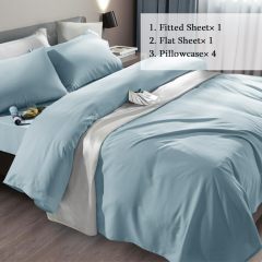 Bed Sheet Set Super Soft Microfiber 1800 Thread Count Luxury Egyptian Sheets Fit 18-24 Inch Deep Pocket Mattress Wrinkle-6 Piece (Dark Grey, Queen)