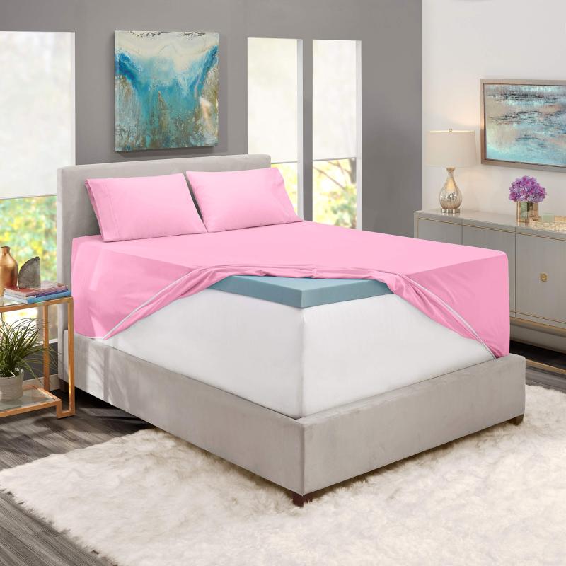 1Extra Deep Pocket King Size Sheets Sets - Fits Mattress 18-24 Inches Deep - Extra Deep Pocket Sheets - 6 Piece King Size Sheets - King Sheets Deep Pocket - Grey Sheets