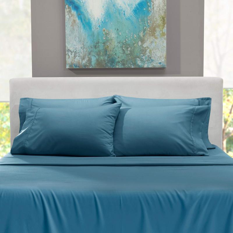 1Extra Deep Pocket King Size Sheets Sets - Fits Mattress 18-24 Inches Deep - Extra Deep Pocket Sheets - 6 Piece King Size Sheets - King Sheets Deep Pocket - Grey Sheets