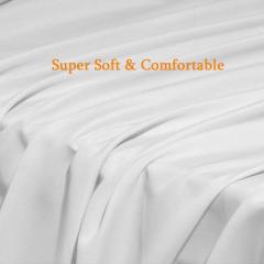 Bed Sheet Set Super Soft Microfiber 1800 Thread Count Luxury Egyptian Sheets Fit 18-24 Inch Deep Pocket Mattress Wrinkle-6 Piece (Dark Grey, Queen)