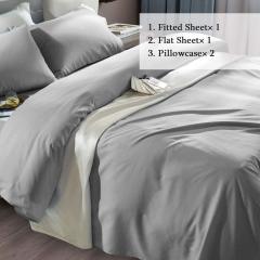 Bed Sheet Set Super Soft Microfiber 1800 Thread Count Luxury Egyptian Sheets Fit 18-24 Inch Deep Pocket Mattress Wrinkle-6 Piece (Dark Grey, Queen)