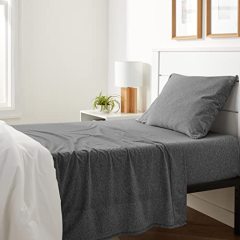 Cotton Jersey 4-Piece Bed Sheet Set, Queen, White, Solid