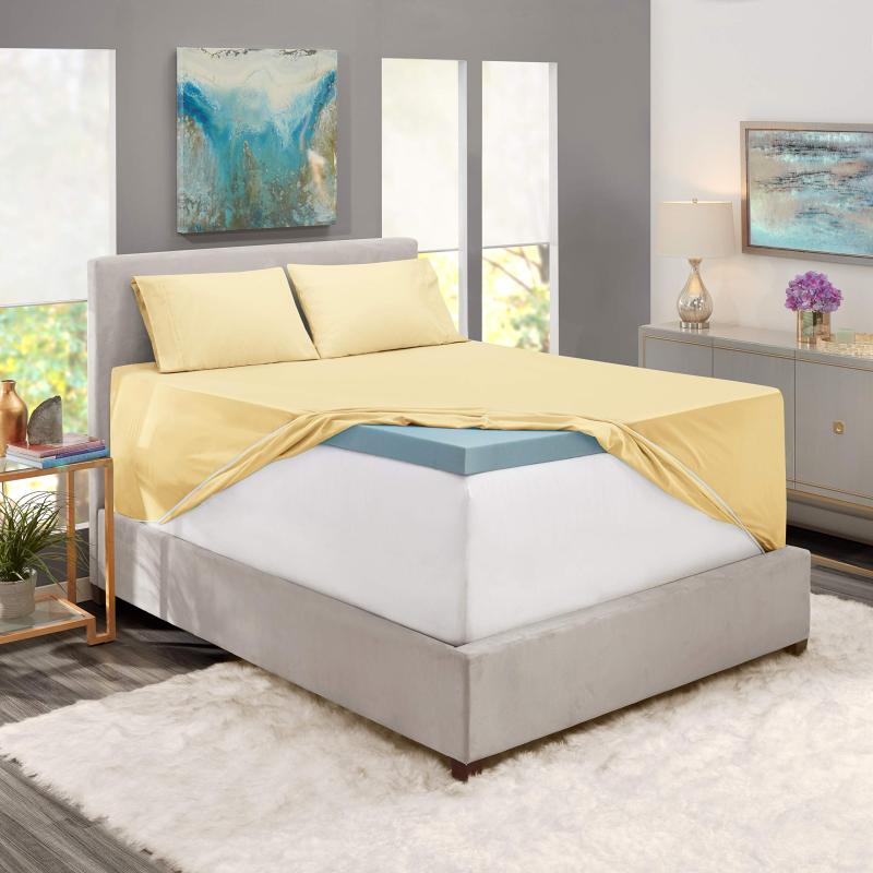 1Extra Deep Pocket King Size Sheets Sets - Fits Mattress 18-24 Inches Deep - Extra Deep Pocket Sheets - 6 Piece King Size Sheets - King Sheets Deep Pocket - Grey Sheets