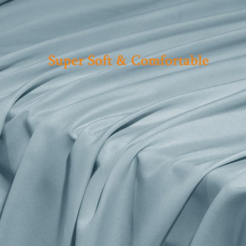 Bed Sheet Set Super Soft Microfiber 1800 Thread Count Luxury Egyptian Sheets Fit 18-24 Inch Deep Pocket Mattress Wrinkle-6 Piece (Dark Grey, Queen)
