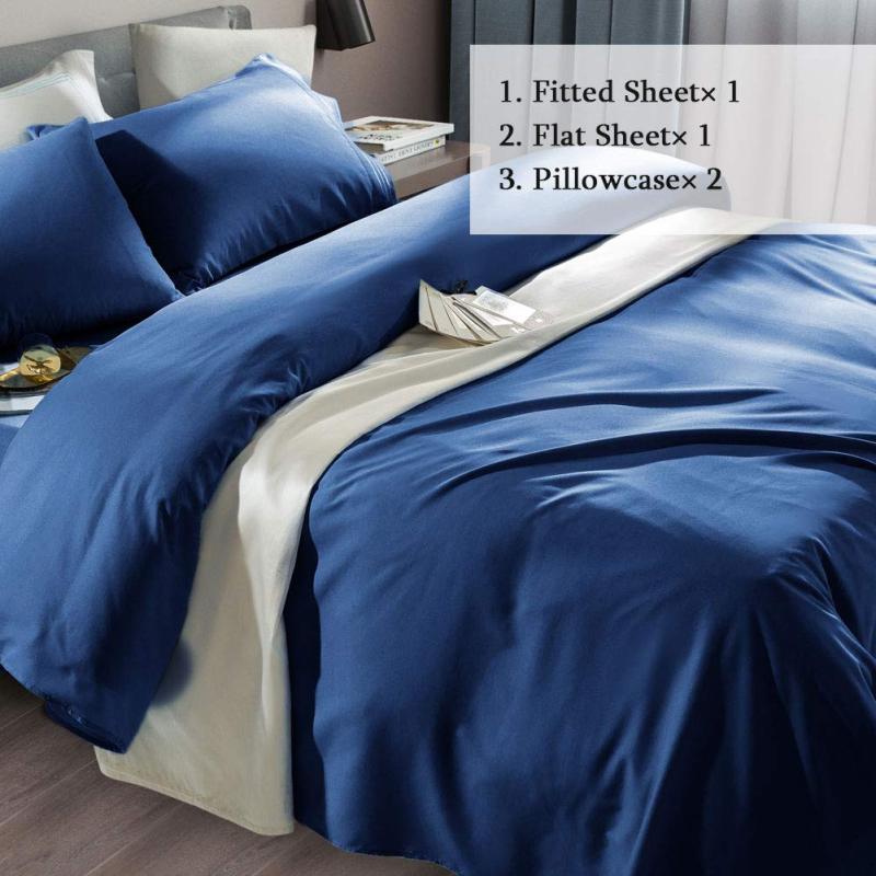 Bed Sheet Set Super Soft Microfiber 1800 Thread Count Luxury Egyptian Sheets Fit 18-24 Inch Deep Pocket Mattress Wrinkle-6 Piece (Dark Grey, Queen)