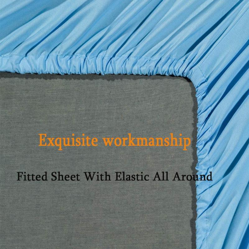 Bed Sheet Set Super Soft Microfiber 1800 Thread Count Luxury Egyptian Sheets Fit 18-24 Inch Deep Pocket Mattress Wrinkle-6 Piece (Dark Grey, Queen)