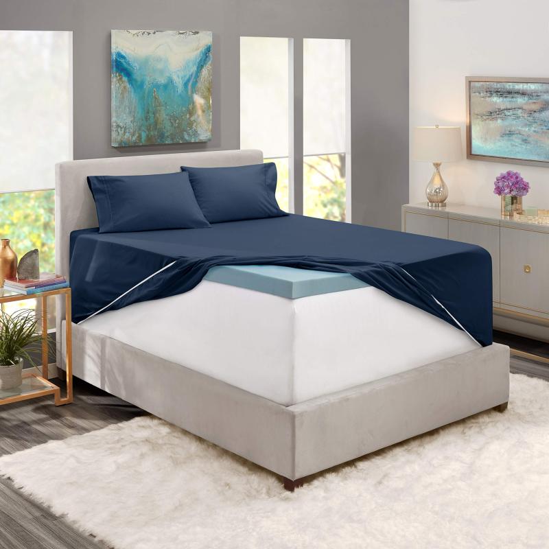 1Extra Deep Pocket King Size Sheets Sets - Fits Mattress 18-24 Inches Deep - Extra Deep Pocket Sheets - 6 Piece King Size Sheets - King Sheets Deep Pocket - Grey Sheets