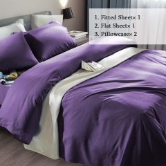 Bed Sheet Set Super Soft Microfiber 1800 Thread Count Luxury Egyptian Sheets Fit 18-24 Inch Deep Pocket Mattress Wrinkle-6 Piece (Dark Grey, Queen)