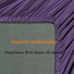 Bed Sheet Set Super Soft Microfiber 1800 Thread Count Luxury Egyptian Sheets Fit 18-24 Inch Deep Pocket Mattress Wrinkle-6 Piece (Dark Grey, Queen)