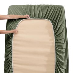 1Extra Deep Pocket King Size Sheets Sets - Fits Mattress 18-24 Inches Deep - Extra Deep Pocket Sheets - 6 Piece King Size Sheets - King Sheets Deep Pocket - Grey Sheets