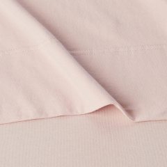 Cotton Jersey 4-Piece Bed Sheet Set, Queen, White, Solid