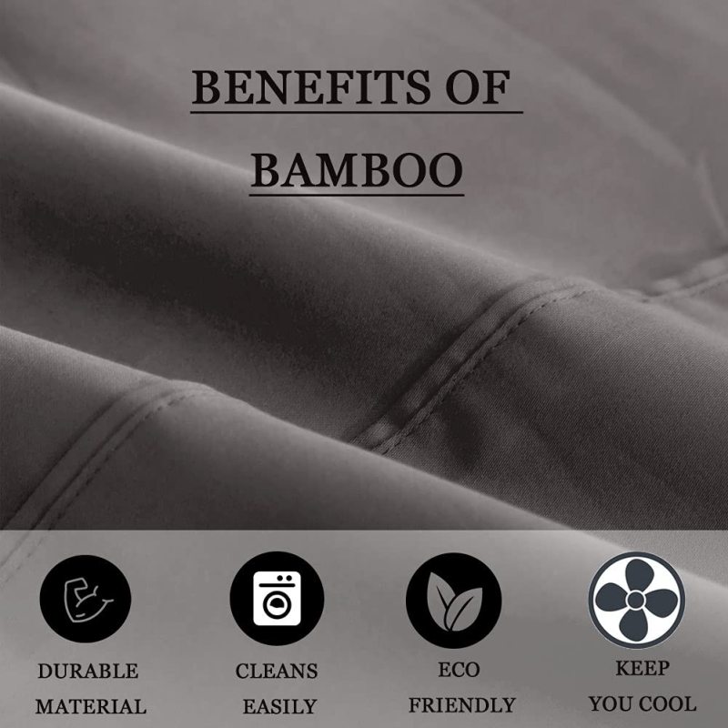 改SONORO KATE Bed Sheet Set Super Soft Microfiber 1800 Thread Count Luxury Egyptian Sheets Fit 18-24 Inch Deep Pocket Mattress Wrinkle-6 Piece (Dark Grey, Queen)