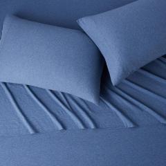Cotton Jersey 4-Piece Bed Sheet Set, Queen, White, Solid