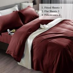Bed Sheet Set Super Soft Microfiber 1800 Thread Count Luxury Egyptian Sheets Fit 18-24 Inch Deep Pocket Mattress Wrinkle-6 Piece (Dark Grey, Queen)
