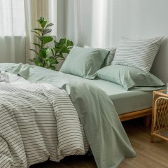 1   MooMee Bedding Sheet Set 100% Washed Cotton Linen Like Textured Breathable Durable Soft Comfy (Dark Grey, King)