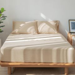 1   MooMee Bedding Sheet Set 100% Washed Cotton Linen Like Textured Breathable Durable Soft Comfy (Dark Grey, King)