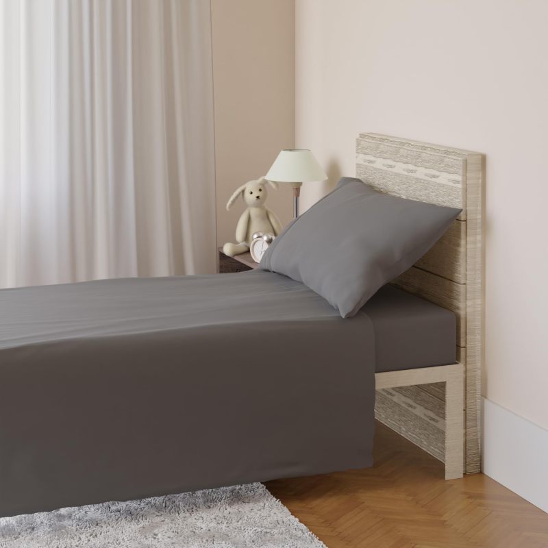 Cotton Jersey 4-Piece Bed Sheet Set, Queen, White, Solid