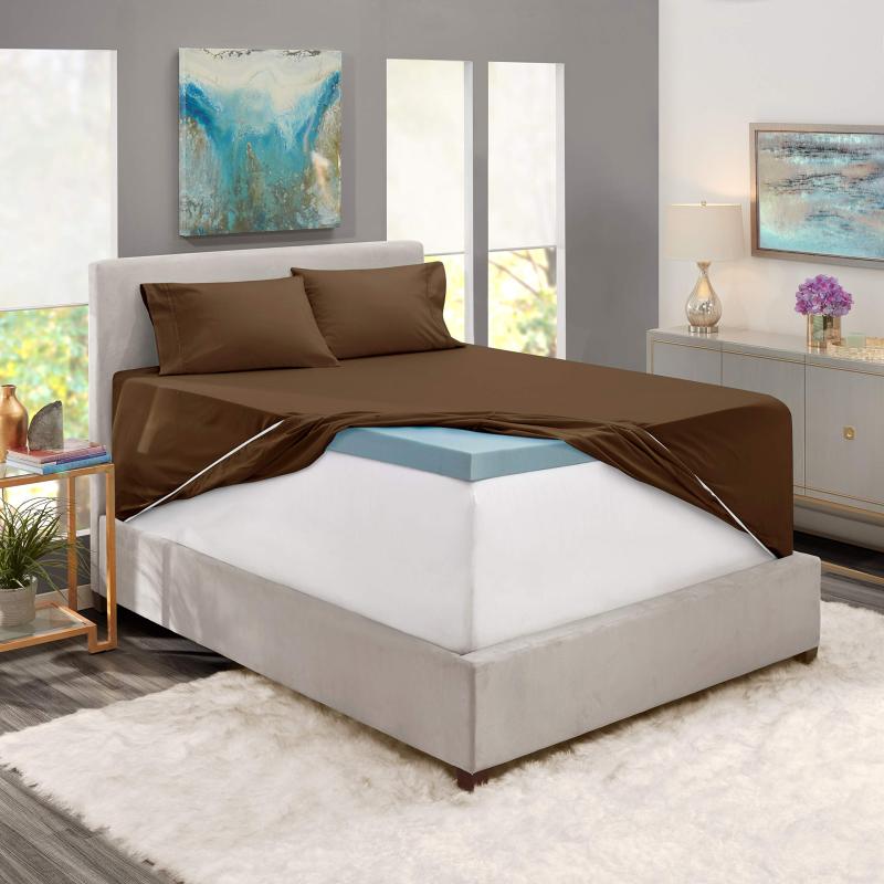 1Extra Deep Pocket King Size Sheets Sets - Fits Mattress 18-24 Inches Deep - Extra Deep Pocket Sheets - 6 Piece King Size Sheets - King Sheets Deep Pocket - Grey Sheets