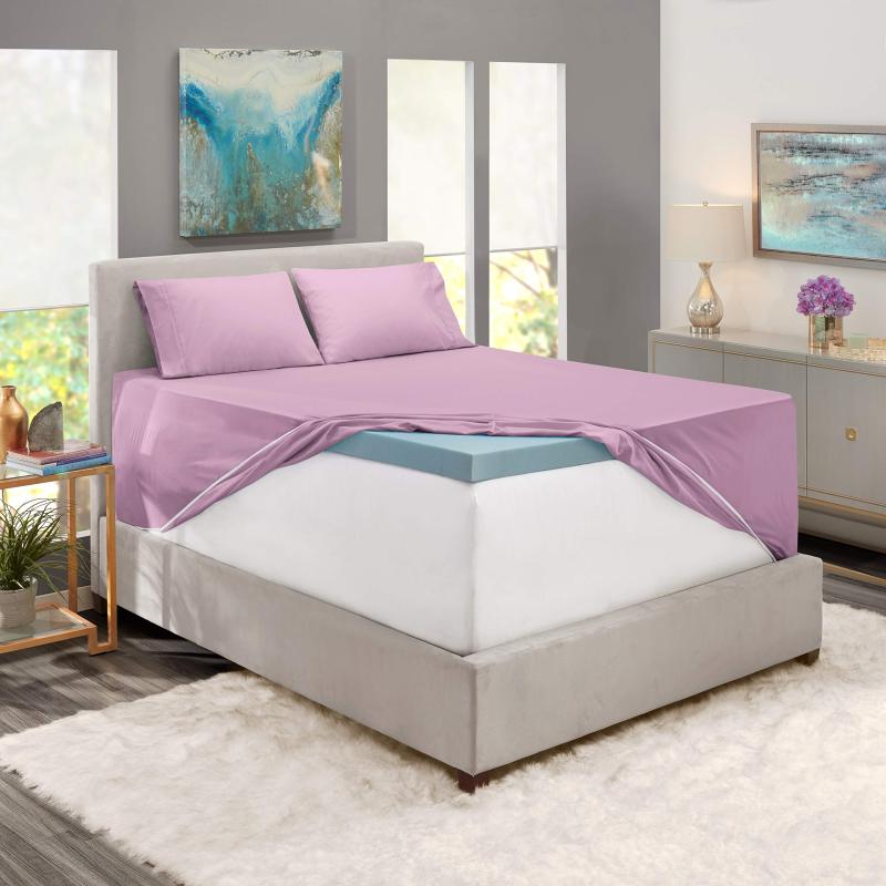 1Extra Deep Pocket King Size Sheets Sets - Fits Mattress 18-24 Inches Deep - Extra Deep Pocket Sheets - 6 Piece King Size Sheets - King Sheets Deep Pocket - Grey Sheets