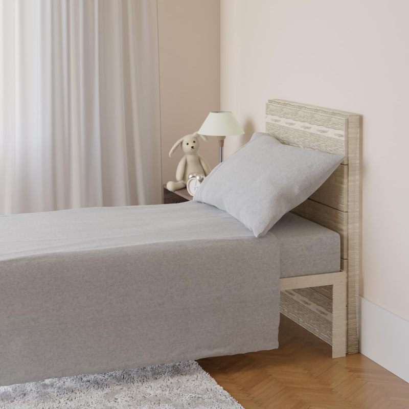 Cotton Jersey 4-Piece Bed Sheet Set, Queen, White, Solid