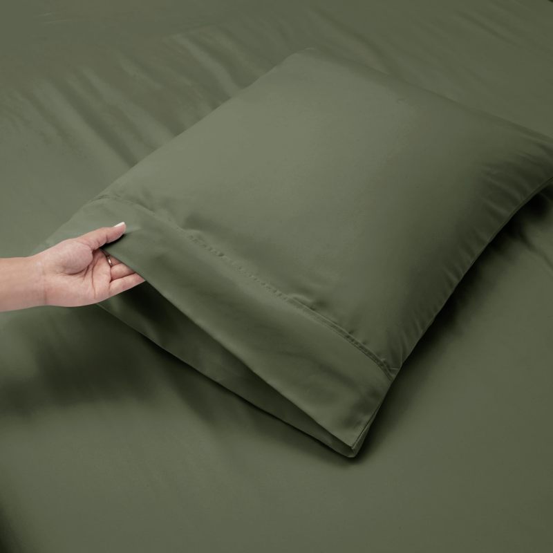 1Extra Deep Pocket King Size Sheets Sets - Fits Mattress 18-24 Inches Deep - Extra Deep Pocket Sheets - 6 Piece King Size Sheets - King Sheets Deep Pocket - Grey Sheets