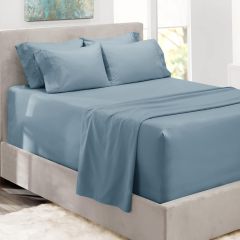 1Extra Deep Pocket King Size Sheets Sets - Fits Mattress 18-24 Inches Deep - Extra Deep Pocket Sheets - 6 Piece King Size Sheets - King Sheets Deep Pocket - Grey Sheets
