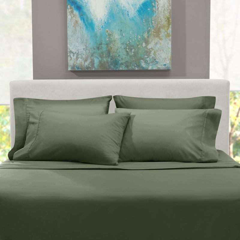 1Extra Deep Pocket King Size Sheets Sets - Fits Mattress 18-24 Inches Deep - Extra Deep Pocket Sheets - 6 Piece King Size Sheets - King Sheets Deep Pocket - Grey Sheets
