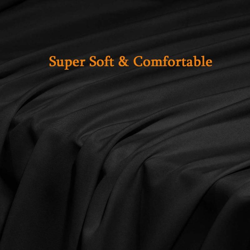 改SONORO KATE Bed Sheet Set Super Soft Microfiber 1800 Thread Count Luxury Egyptian Sheets Fit 18-24 Inch Deep Pocket Mattress Wrinkle-6 Piece (Dark Grey, Queen)