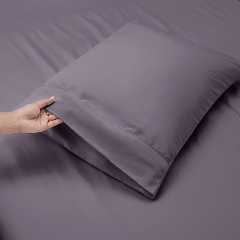 1Extra Deep Pocket King Size Sheets Sets - Fits Mattress 18-24 Inches Deep - Extra Deep Pocket Sheets - 6 Piece King Size Sheets - King Sheets Deep Pocket - Grey Sheets