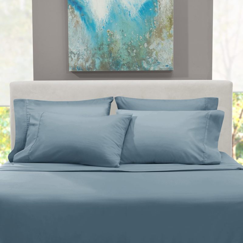 1Extra Deep Pocket King Size Sheets Sets - Fits Mattress 18-24 Inches Deep - Extra Deep Pocket Sheets - 6 Piece King Size Sheets - King Sheets Deep Pocket - Grey Sheets