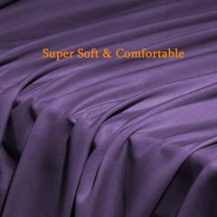 Bed Sheet Set Super Soft Microfiber 1800 Thread Count Luxury Egyptian Sheets Fit 18-24 Inch Deep Pocket Mattress Wrinkle-6 Piece (Dark Grey, Queen)