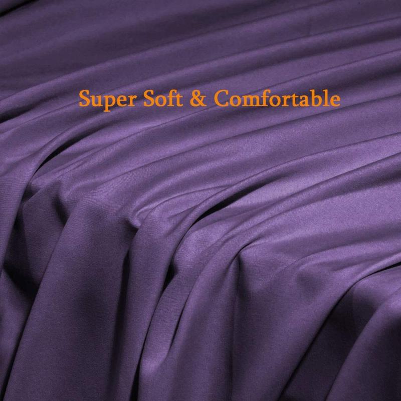 Bed Sheet Set Super Soft Microfiber 1800 Thread Count Luxury Egyptian Sheets Fit 18-24 Inch Deep Pocket Mattress Wrinkle-6 Piece (Dark Grey, Queen)