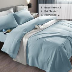 Bed Sheet Set Super Soft Microfiber 1800 Thread Count Luxury Egyptian Sheets Fit 18-24 Inch Deep Pocket Mattress Wrinkle-6 Piece (Dark Grey, Queen)