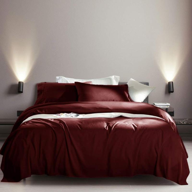 Bed Sheet Set Super Soft Microfiber 1800 Thread Count Luxury Egyptian Sheets Fit 18-24 Inch Deep Pocket Mattress Wrinkle-6 Piece (Dark Grey, Queen)