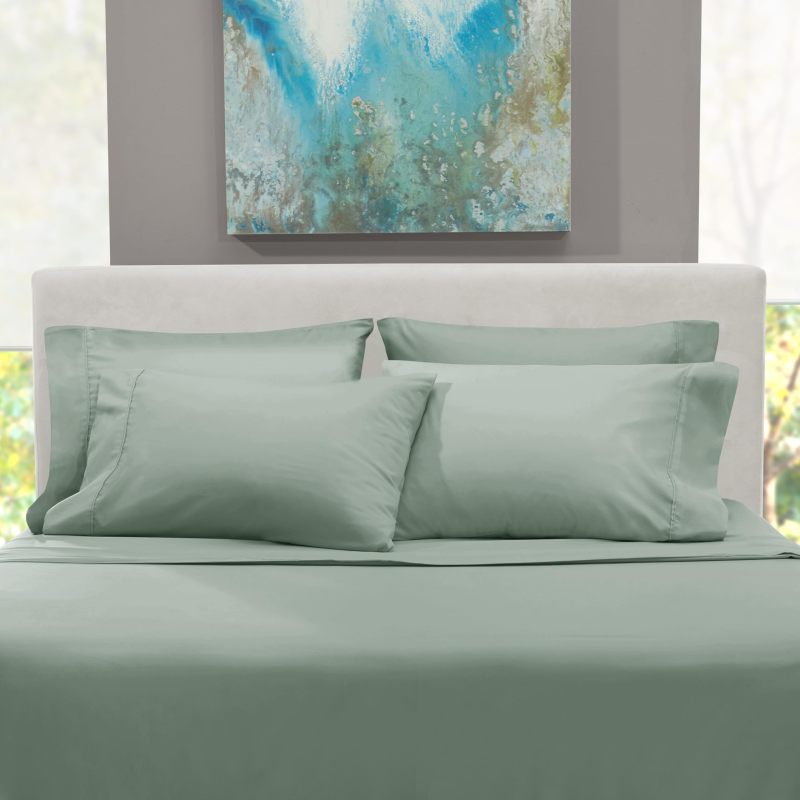 1Extra Deep Pocket King Size Sheets Sets - Fits Mattress 18-24 Inches Deep - Extra Deep Pocket Sheets - 6 Piece King Size Sheets - King Sheets Deep Pocket - Grey Sheets