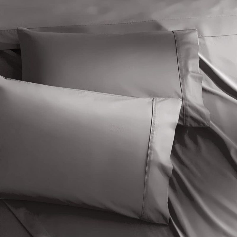 改SONORO KATE Bed Sheet Set Super Soft Microfiber 1800 Thread Count Luxury Egyptian Sheets Fit 18-24 Inch Deep Pocket Mattress Wrinkle-6 Piece (Dark Grey, Queen)