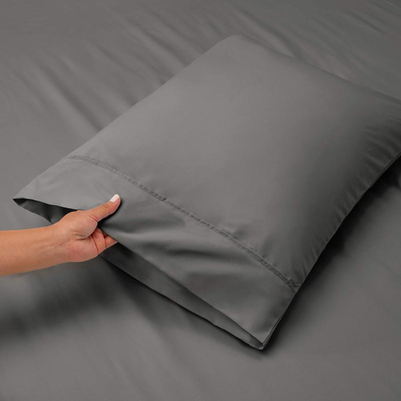 1Extra Deep Pocket King Size Sheets Sets - Fits Mattress 18-24 Inches Deep - Extra Deep Pocket Sheets - 6 Piece King Size Sheets - King Sheets Deep Pocket - Grey Sheets