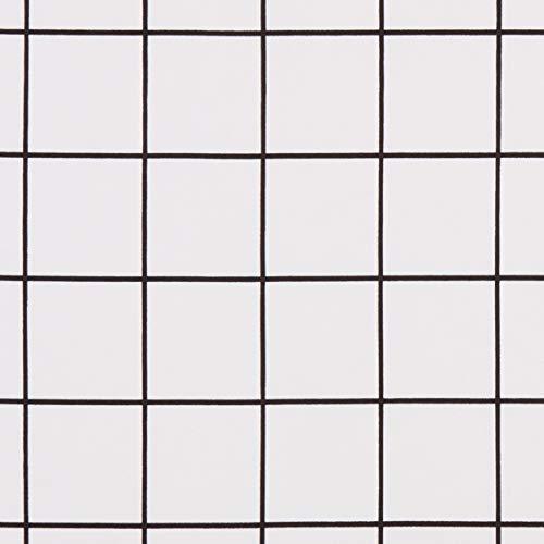 Soft Microfiber 4-Piece Bed Sheet Set with Elastic Side Pockets, Full, Black Grid, Geometric
