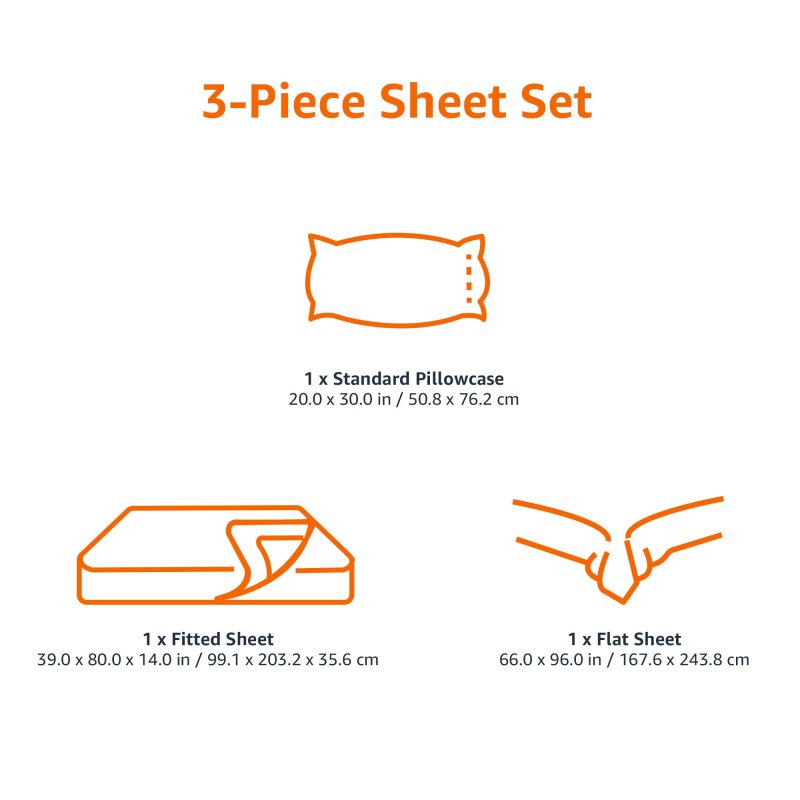 改Amazon Basics Soft Microfiber 4-Piece Bed Sheet Set with Elastic Side Pockets, Full, Black Grid, Geometric